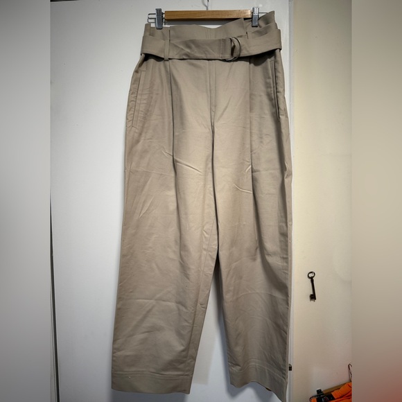 COS Wide Leg High Waist Trousers Light Beige Size with Belt included - Picture 2 of 8